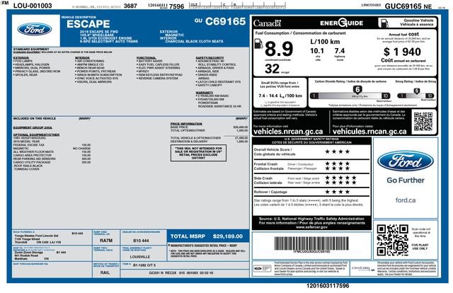 Used 2016 Ford Escape SE w/ Cargo Utility Package FWD image 1