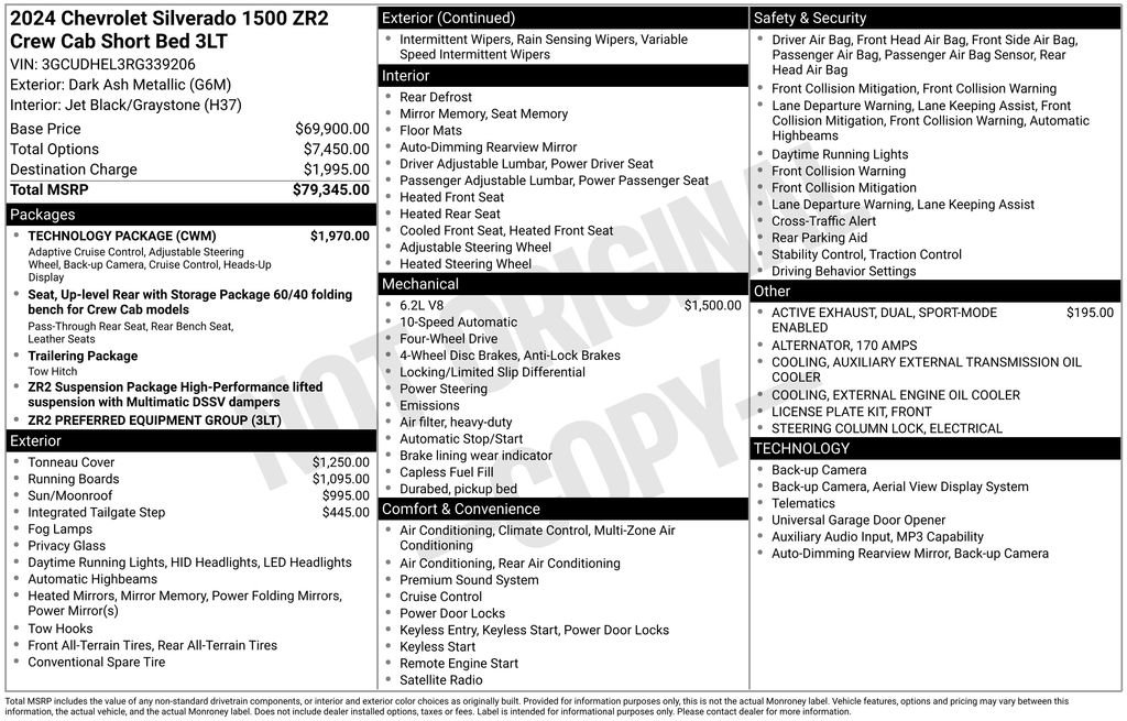 Certified 2024 Chevrolet Silverado 1500 ZR2 w/ Technology Package AWD/4WD image 7