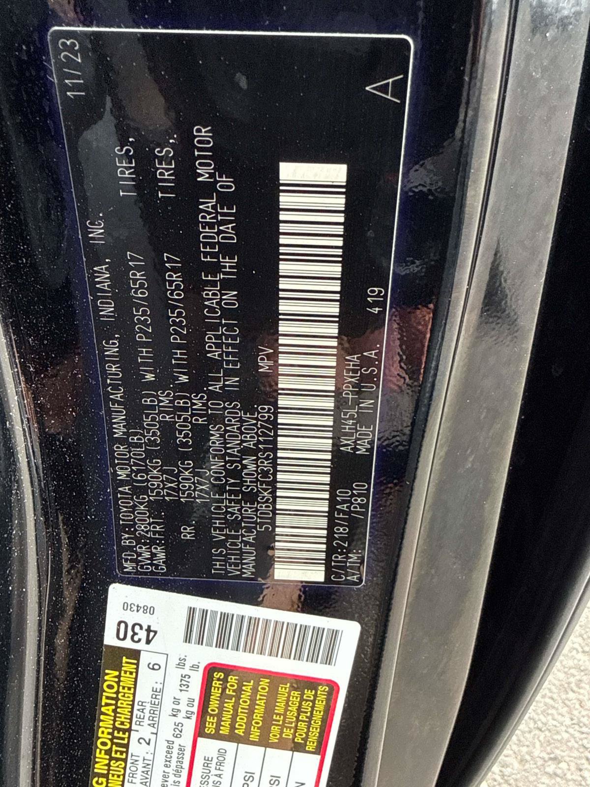Used 2024 Toyota Sienna LE w/ LE Plus Package AWD/4WD image 29