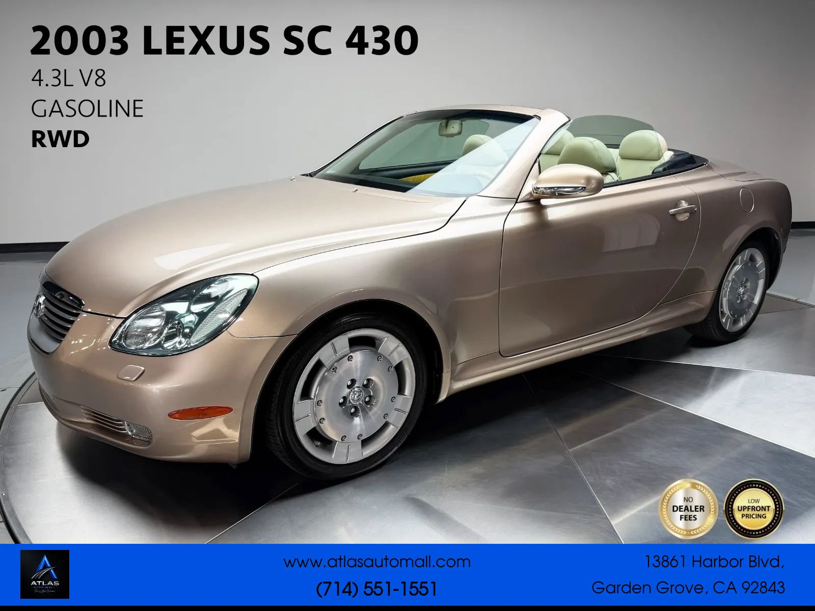 Used 2003 Lexus SC 430 Convertible