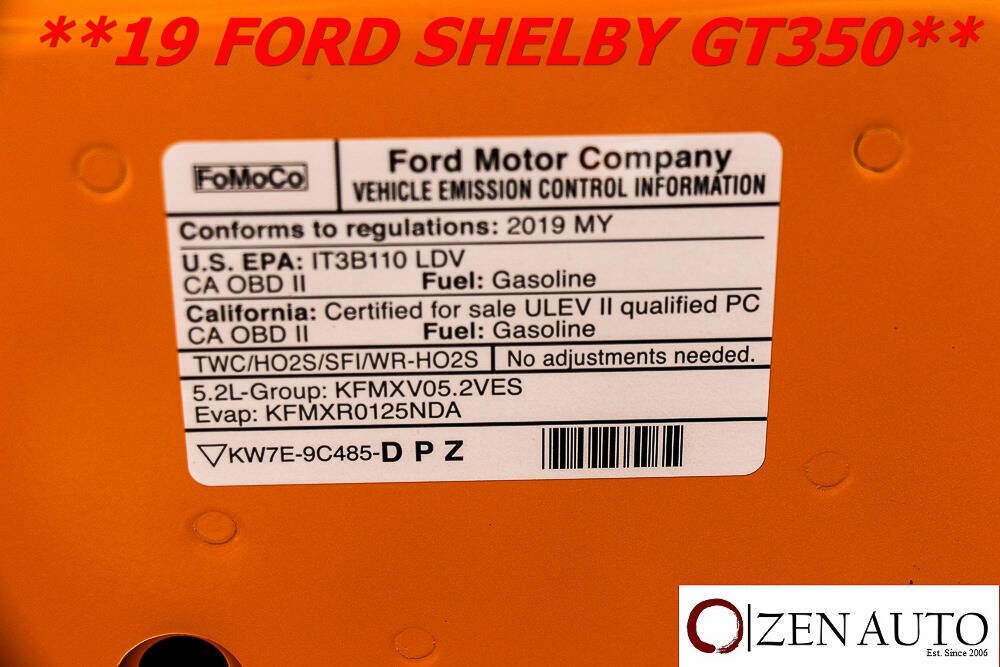 Used 2019 Ford Mustang Shelby GT350 w/ Technology Package image 67