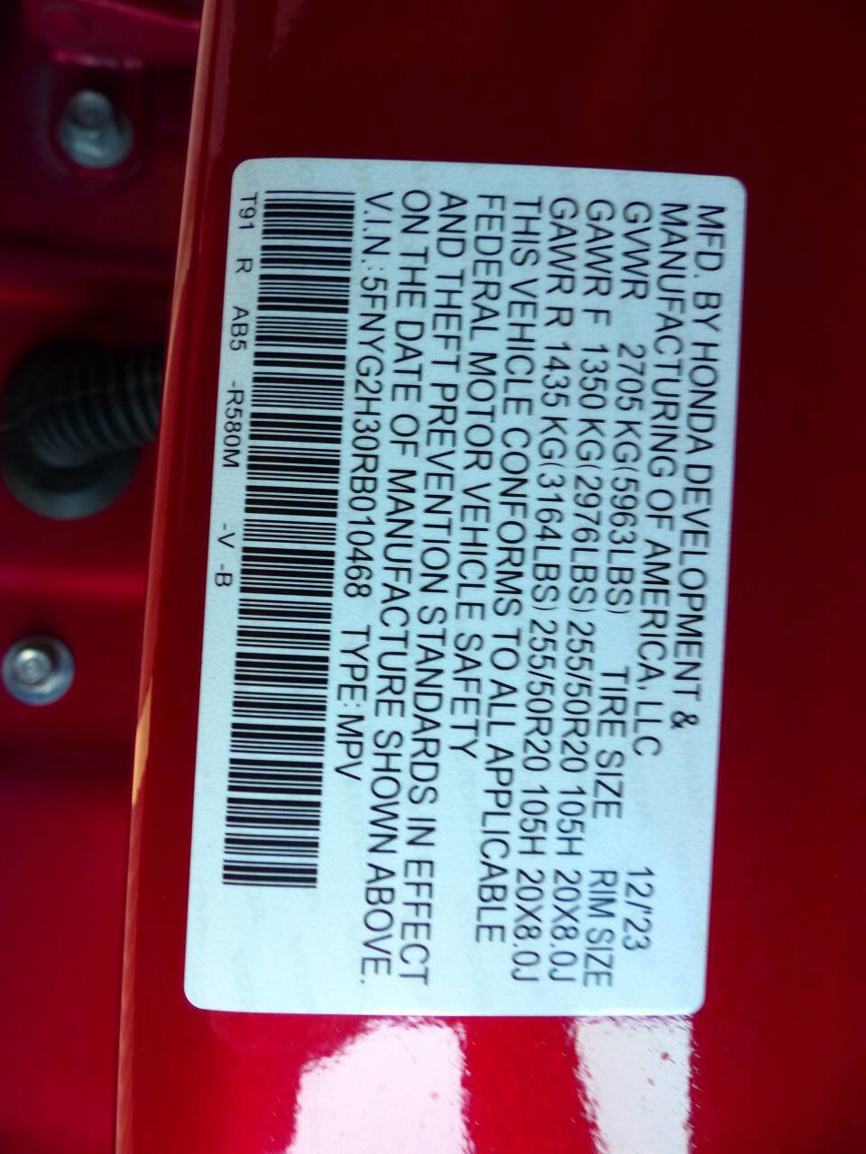 Used 2024 Honda Pilot Sport image 22