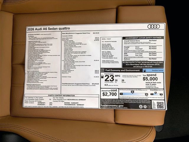 New 2026 Audi A6 Premium Plus image 15