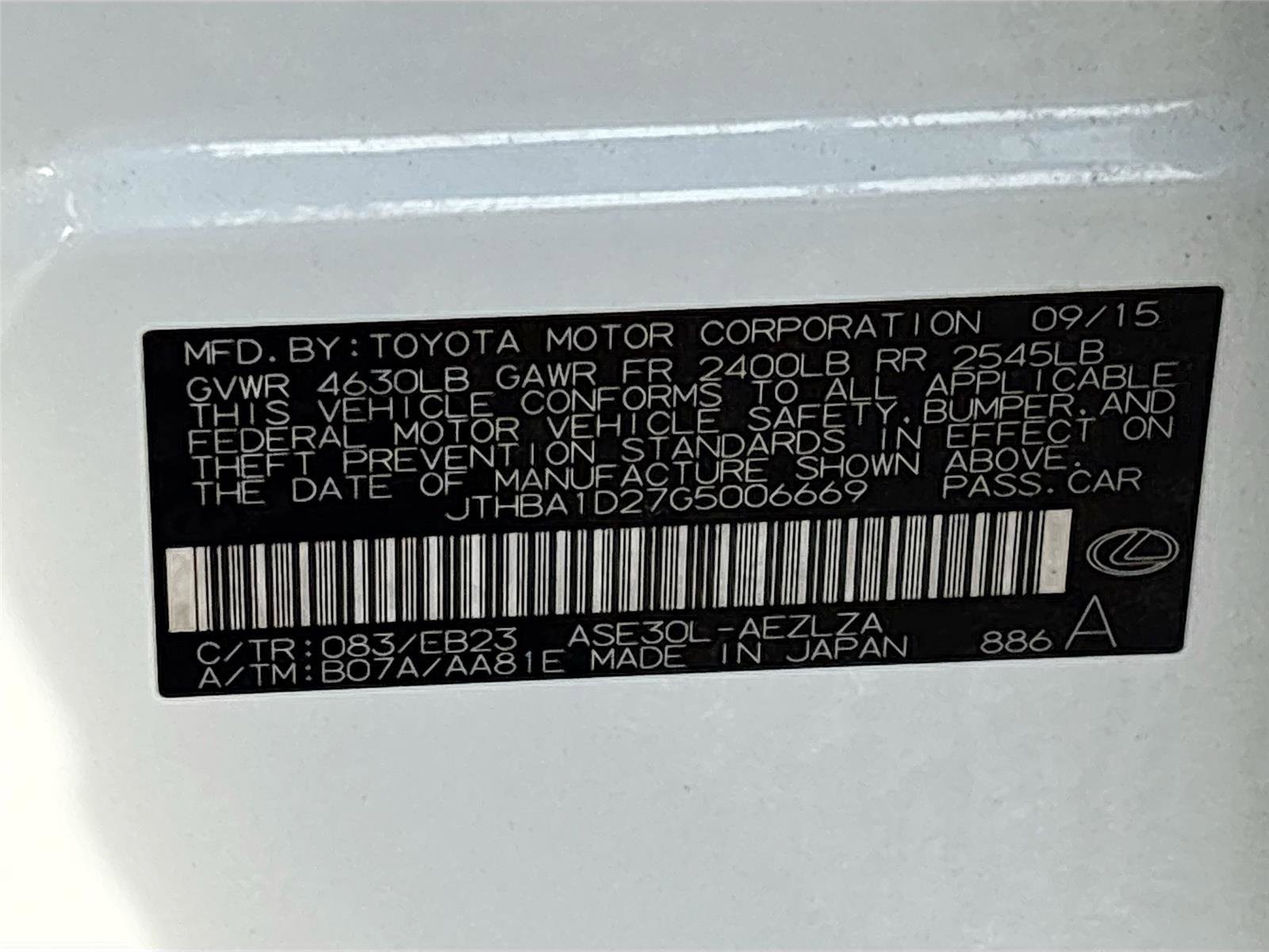 Used 2016 Lexus IS 200t w/ F Sport Package image 33