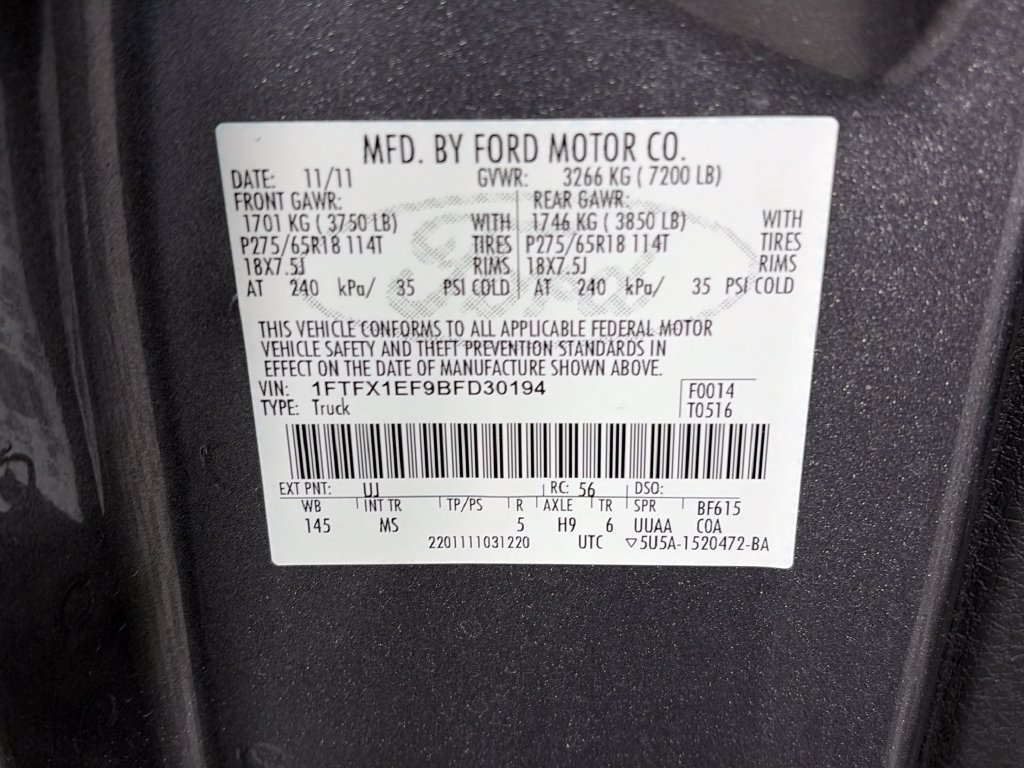 Used 2011 Ford F150 XLT w/ XLT Chrome Pkg AWD/4WD image 9