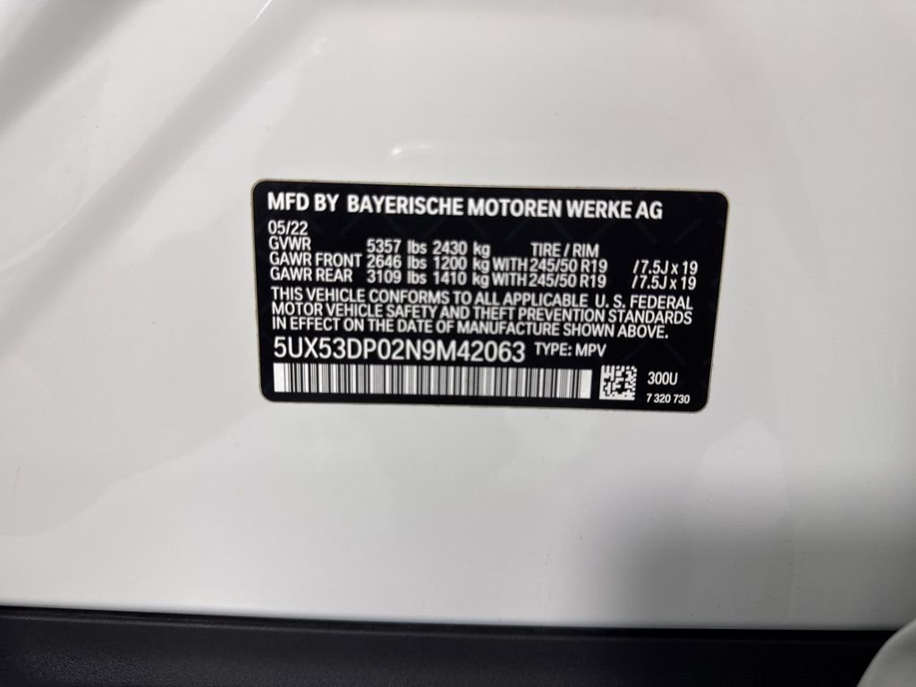 Certified 2022 BMW X3 xDrive30i w/ Convenience Package image 12