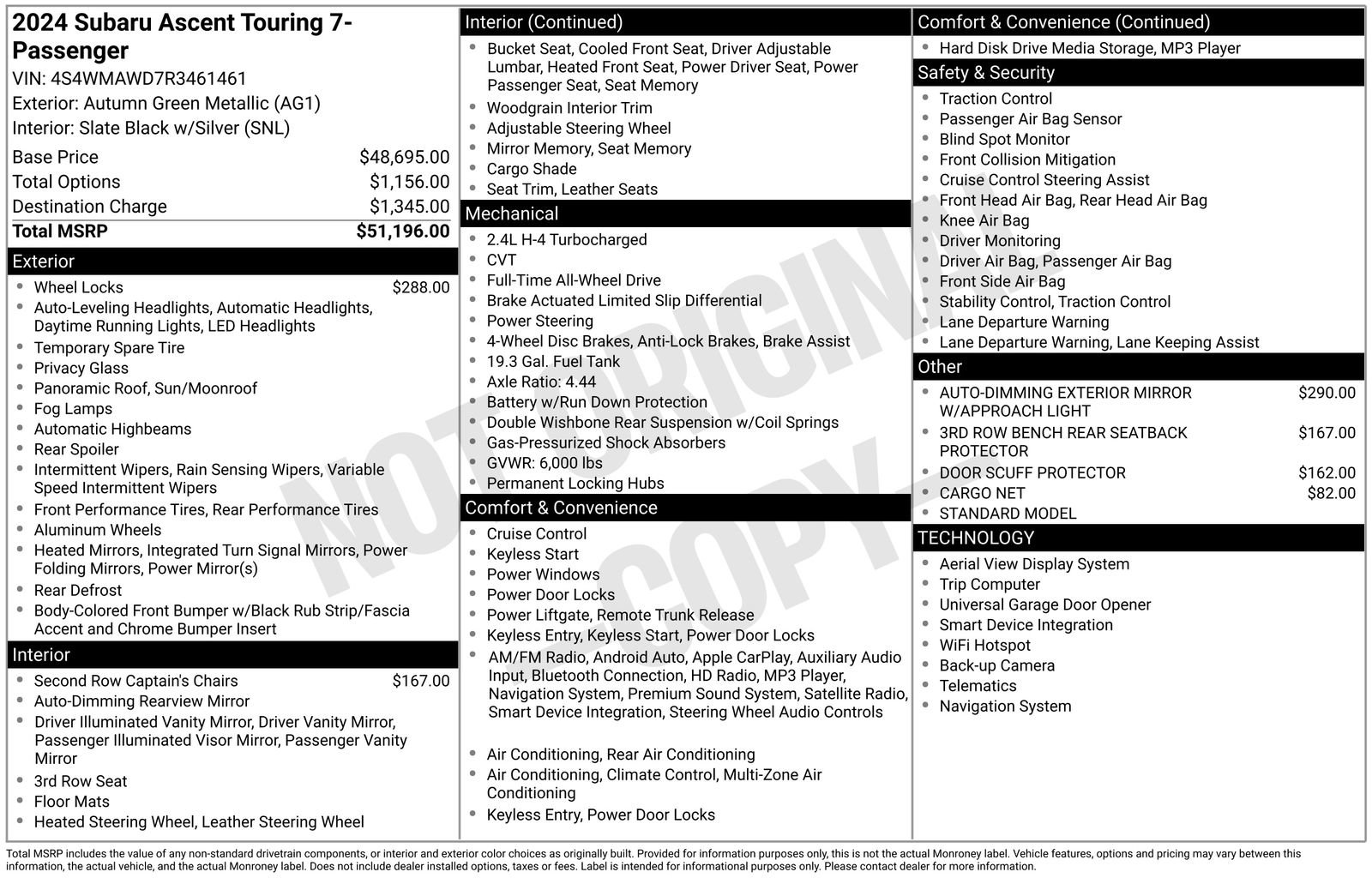 Used 2024 Subaru Ascent Touring image 33