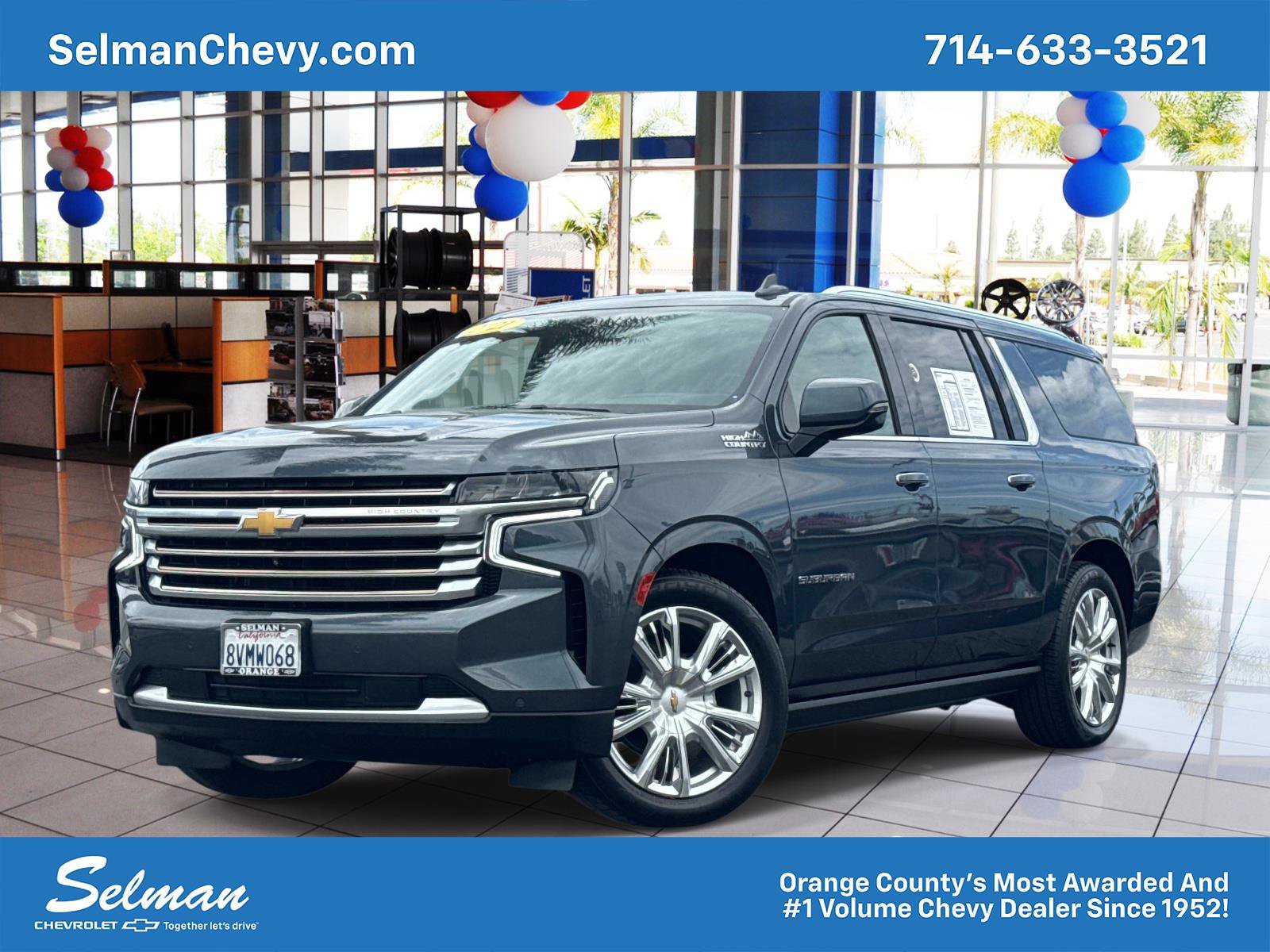 Used 2021 Chevrolet Suburban High Country RWD image 1