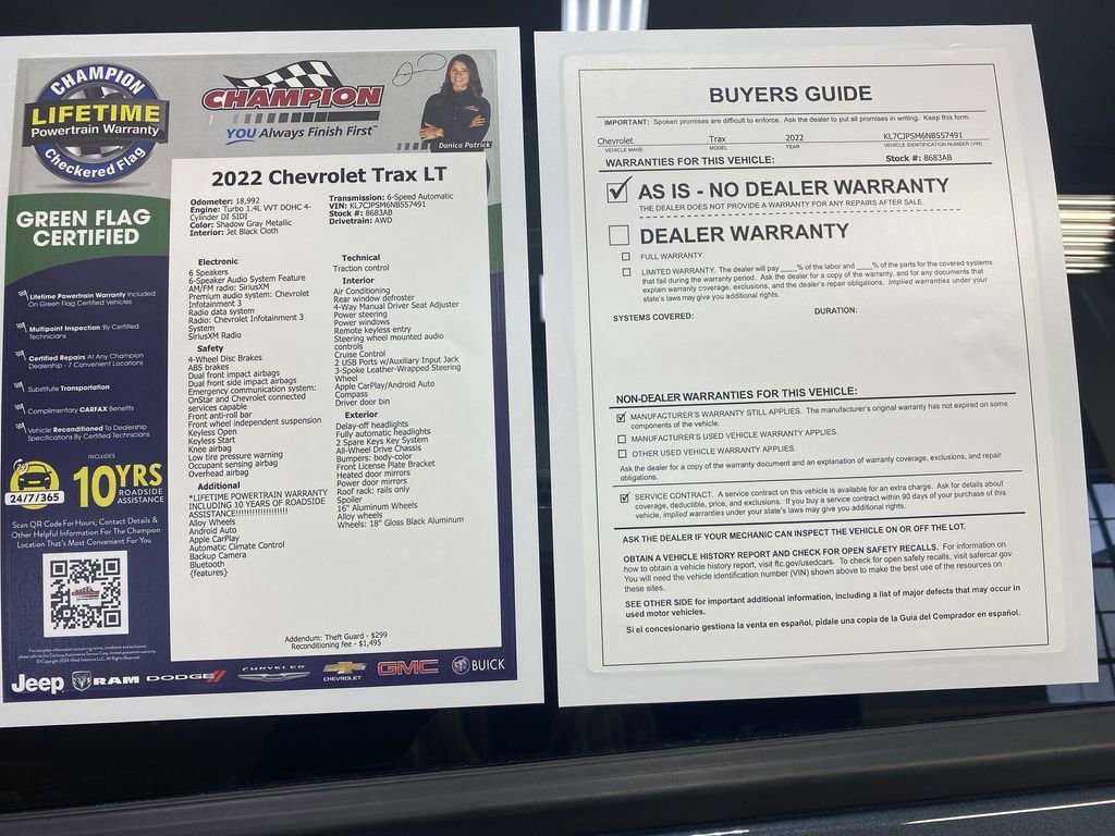 Certified 2022 Chevrolet Trax LT w/ Driver Confidence Package image 44