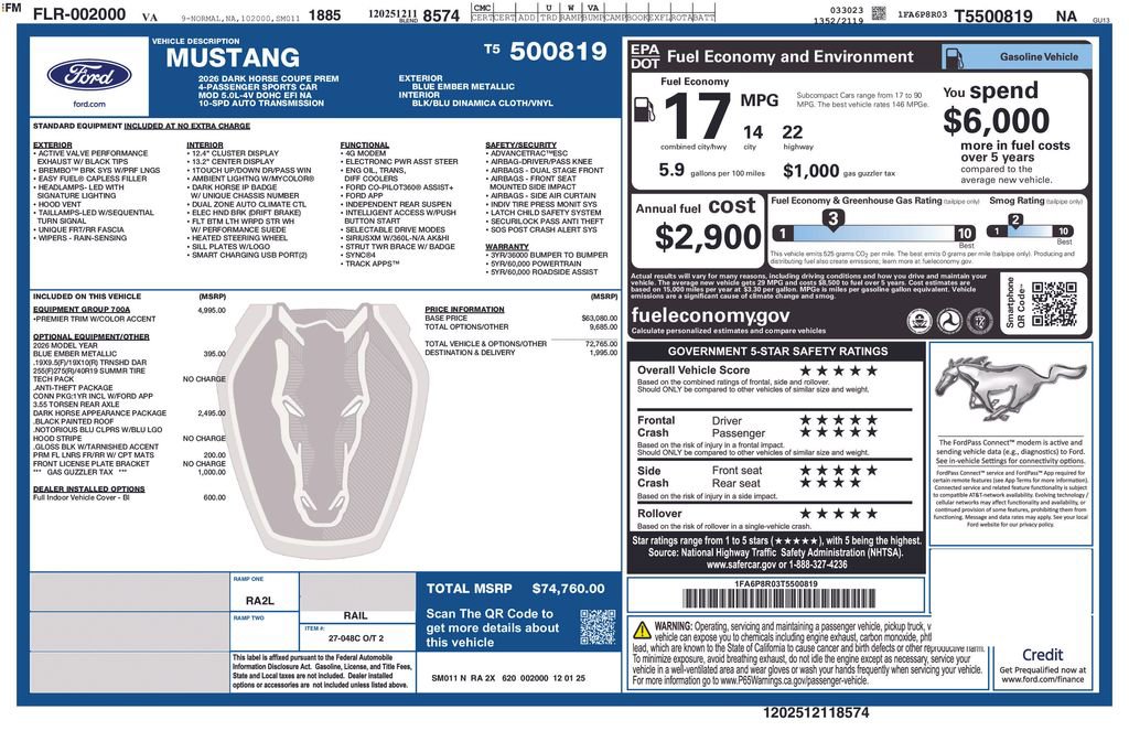 New 2026 Ford Mustang Dark Horse image 7
