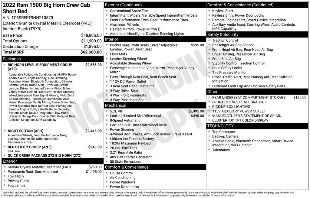 Used 2022 RAM 1500 Big Horn AWD/4WD image 2