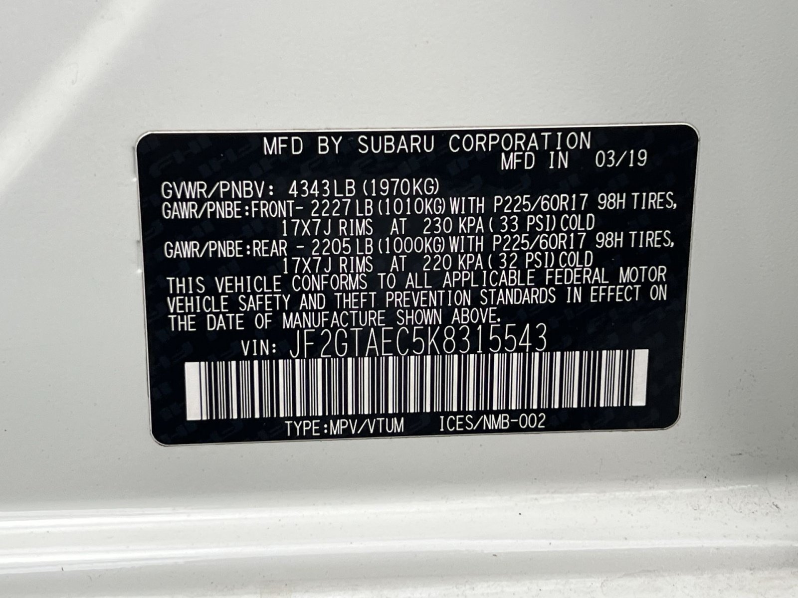 Used 2019 Subaru Crosstrek 2.0i Premium AWD/4WD image 39