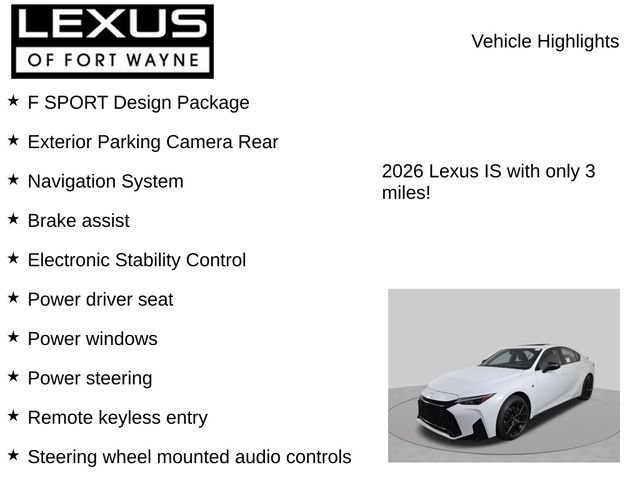 New 2026 Lexus IS 350 F Sport AWD/4WD image 8