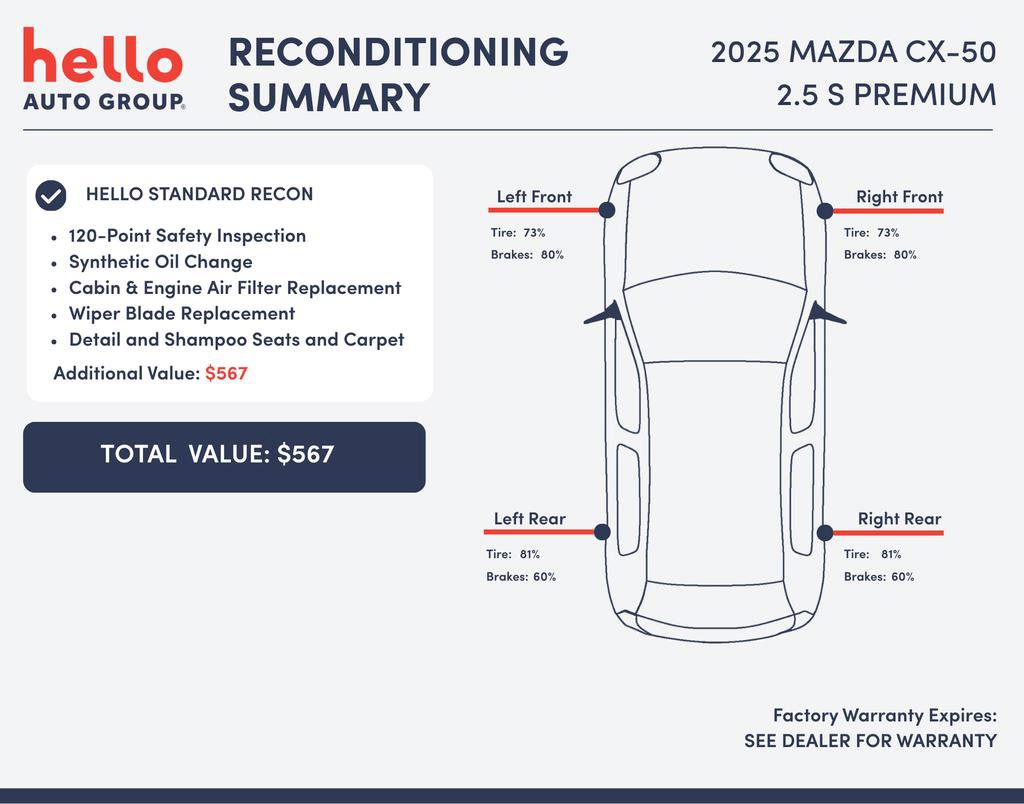 Certified 2025 MAZDA CX-50 AWD 2.5 S w/ Premium Package image 3