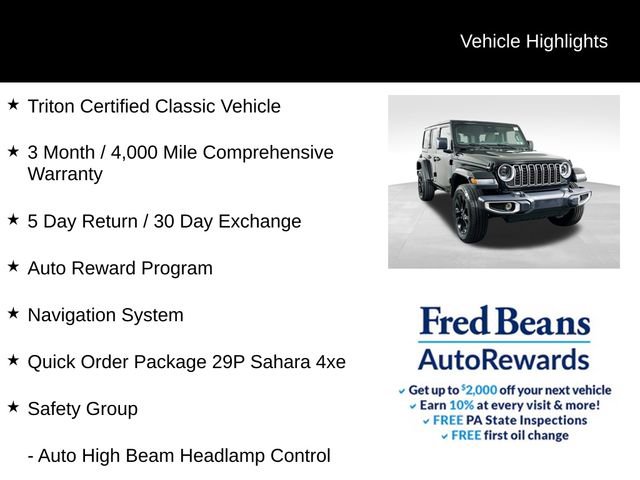 Used 2025 Jeep Wrangler Unlimited Sahara w/ Safety Group AWD/4WD image 4