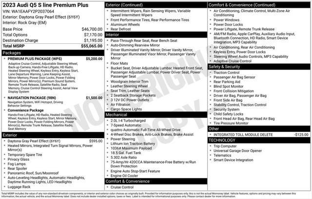 Certified 2023 Audi Q5 2.0T Premium Plus w/ Premium Plus Package AWD/4WD image 3