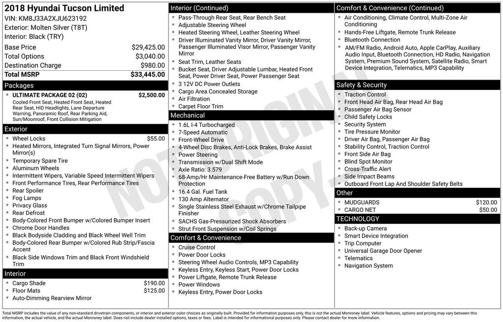 Used 2018 Hyundai Tucson Limited w/ Ultimate Package 02 FWD image 6
