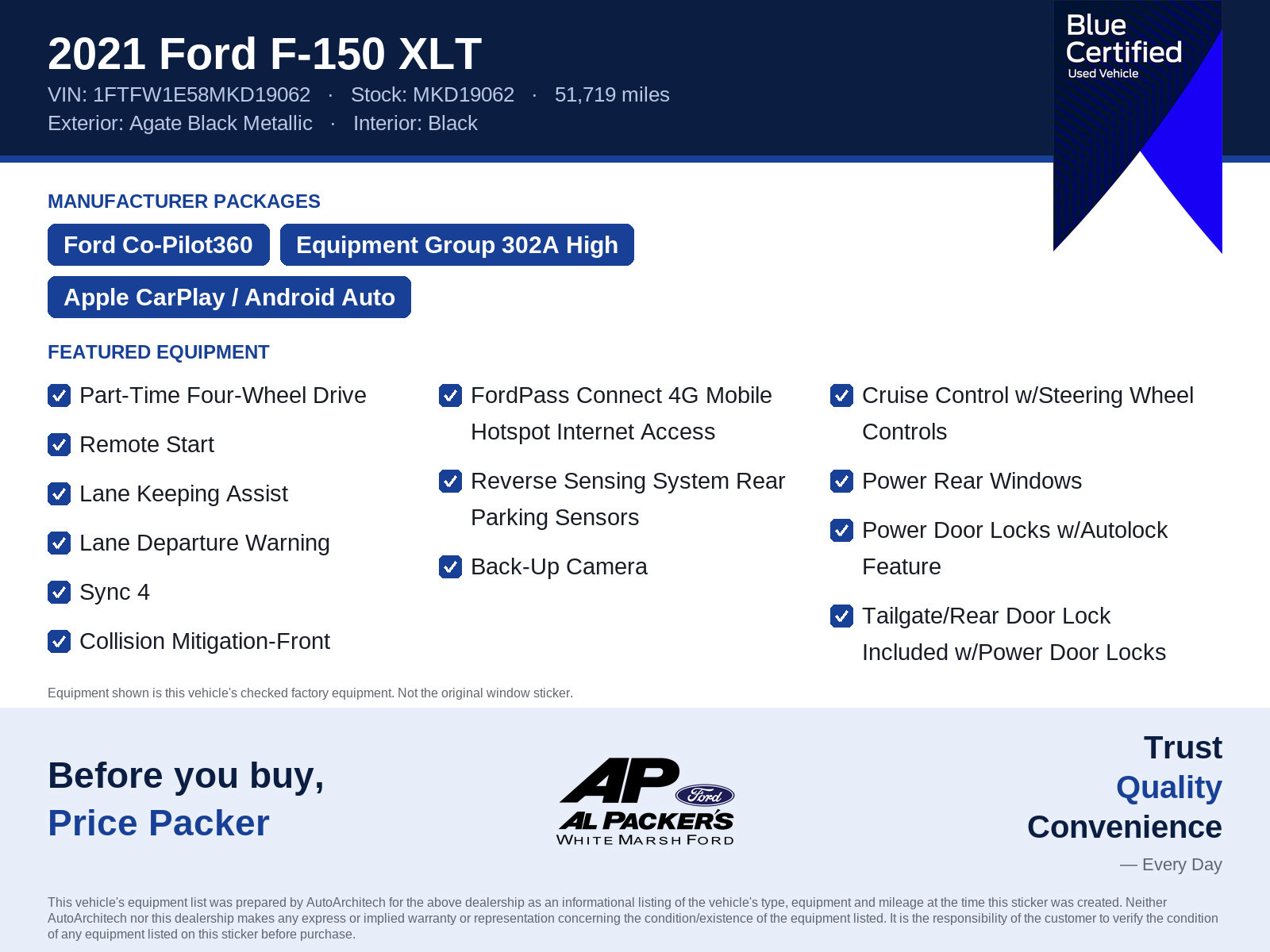 Certified 2021 Ford F150 XLT w/ Equipment Group 302A High AWD/4WD image 10