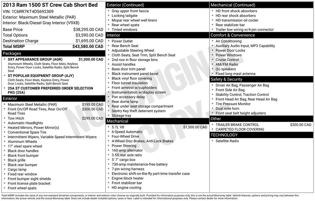 Used 2013 RAM 1500 ST w/ SXT Appearance Group image 23
