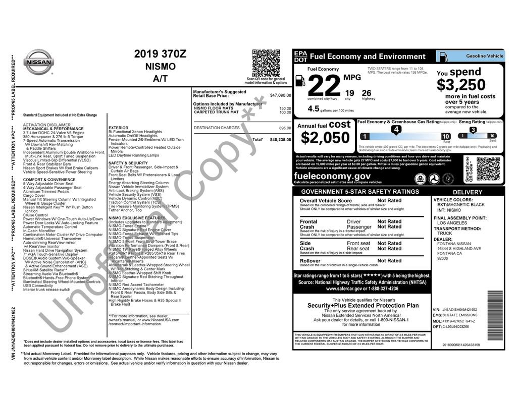 Used 2019 Nissan 370Z NISMO image 6