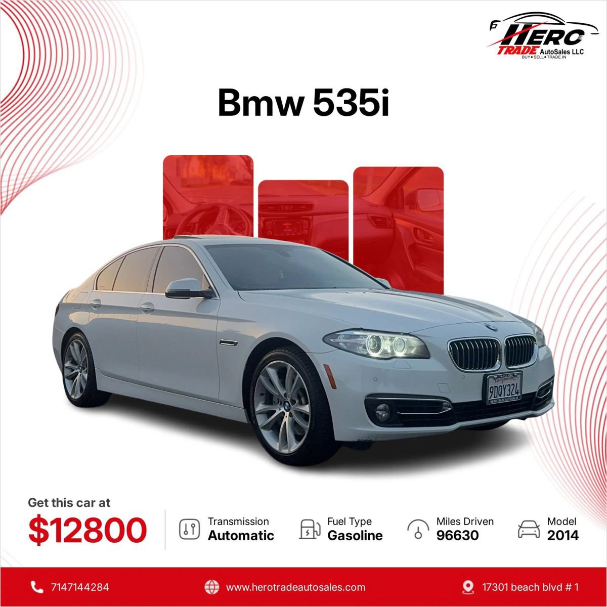 Used 2014 BMW 535i Sedan RWD image 2