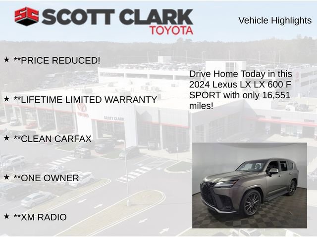 Used 2024 Lexus LX 600 F Sport AWD/4WD image 13