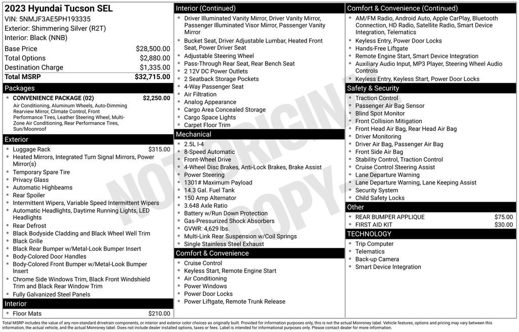 Used 2023 Hyundai Tucson SEL w/ Convenience Package image 6