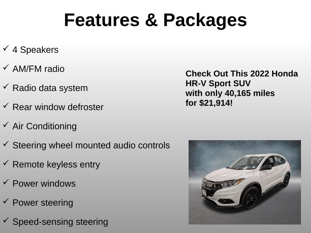 Certified 2022 Honda HR-V Sport image 8