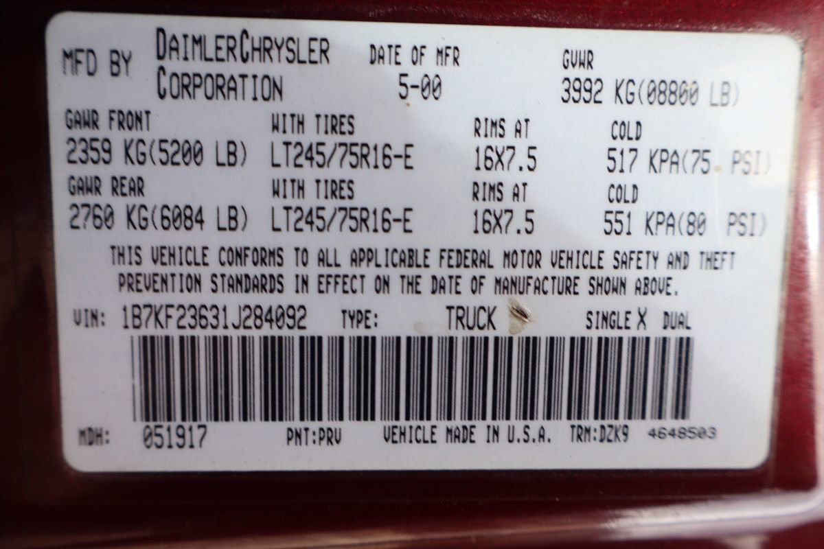 Used 2001 Dodge Ram 2500 Truck ST image 45