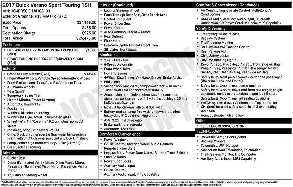 Used 2017 Buick Verano Sport Touring image 2