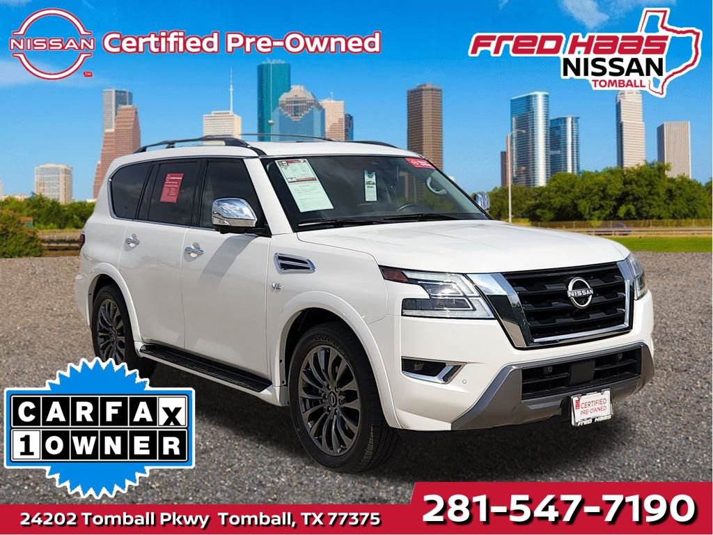 Certified 2022 Nissan Armada Platinum w/ Captain's Chairs Package