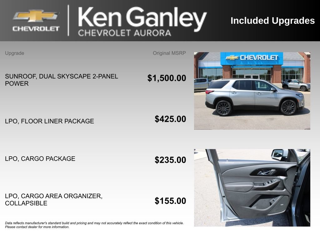 Certified 2023 Chevrolet Traverse RS w/ LPO, Floor Liner Package AWD/4WD image 6