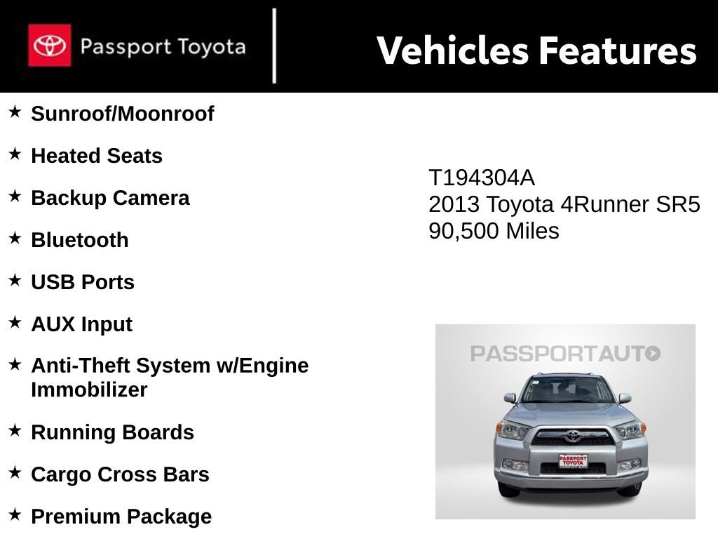 Used 2013 Toyota 4Runner SR5 w/ Premium Pkg AWD/4WD image 10