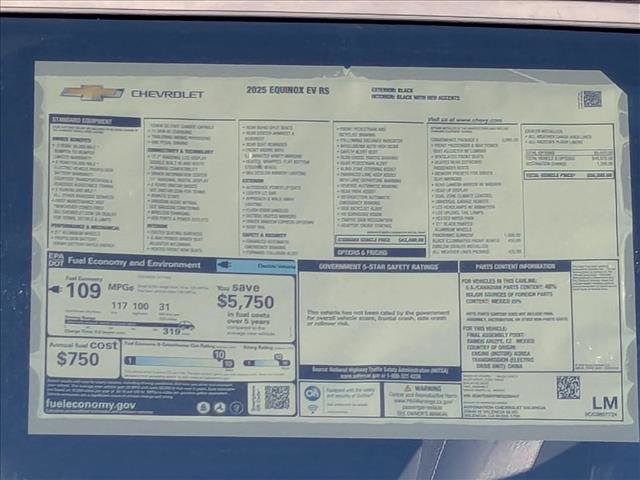 New 2025 Chevrolet Equinox EV RS w/ Convenience Package II image 18