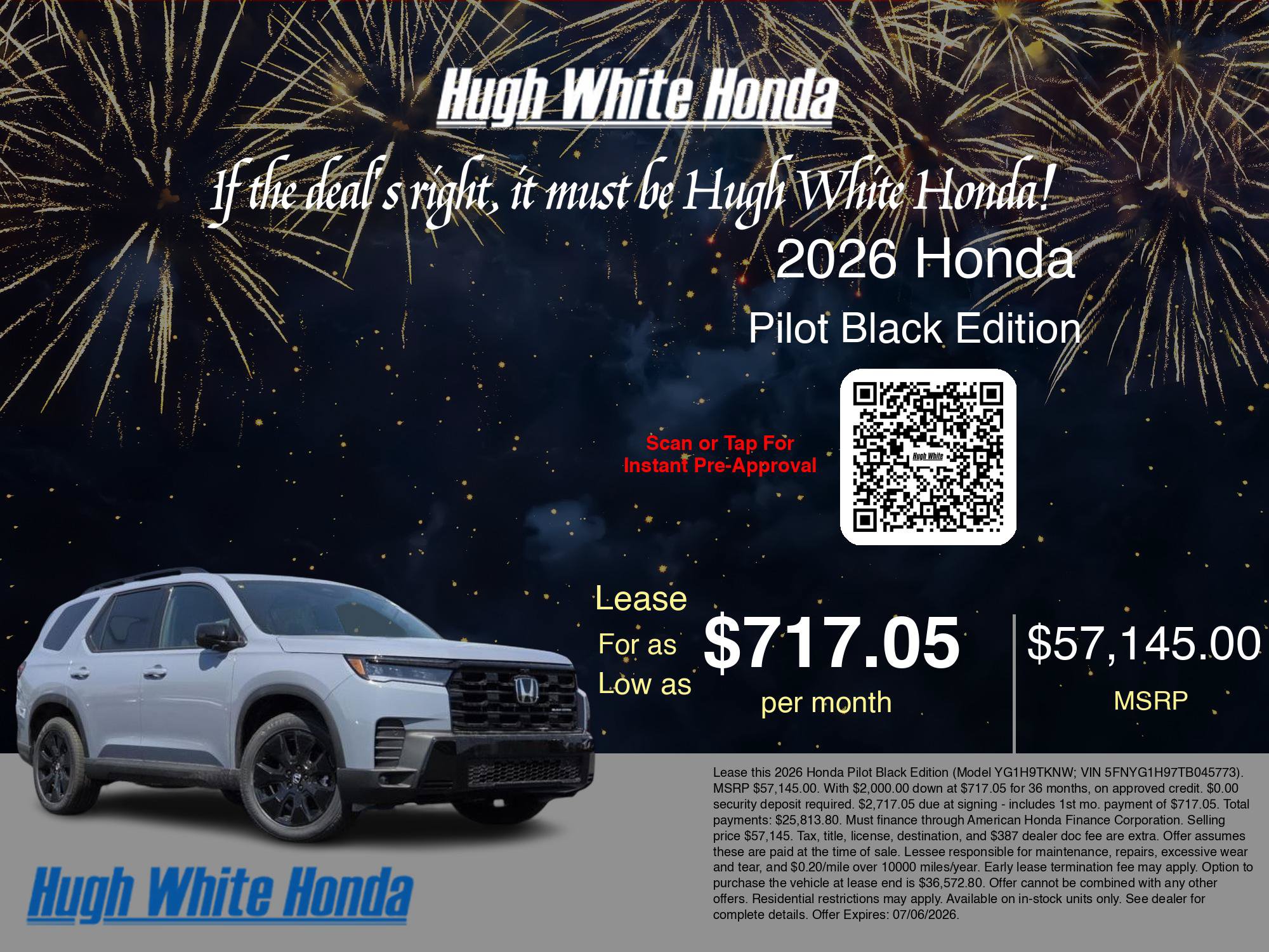 New 2026 Honda Pilot Black Edition image 3