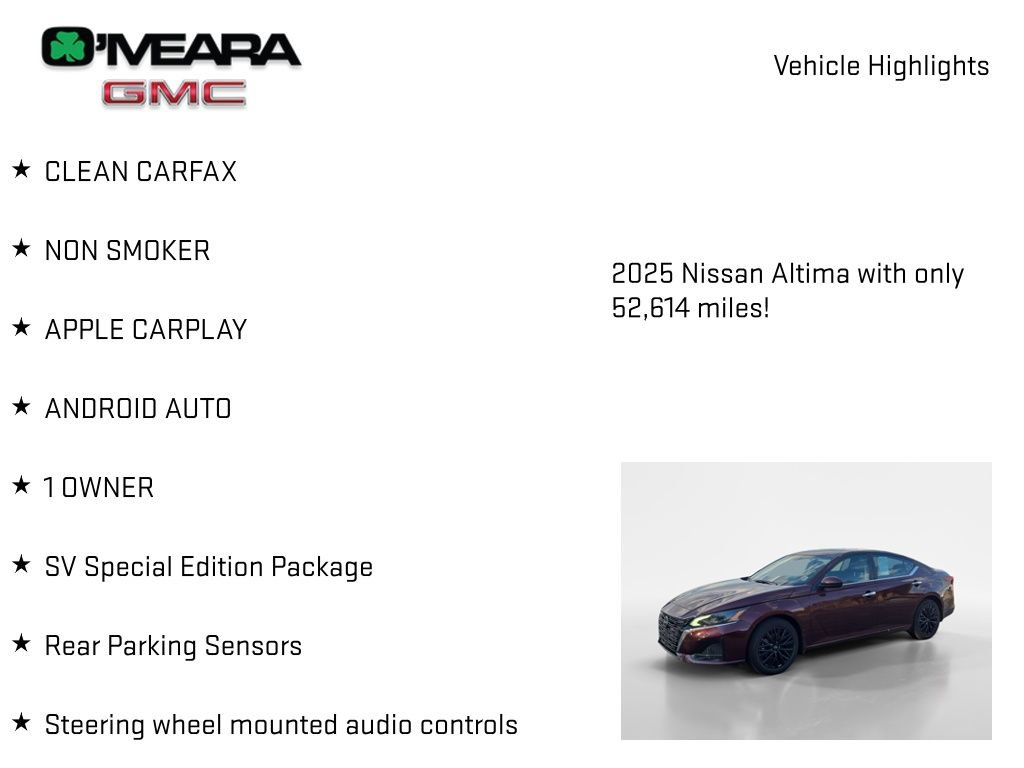 Used 2025 Nissan Altima 2.5 SV w/ SV Special Edition Package AWD/4WD image 7