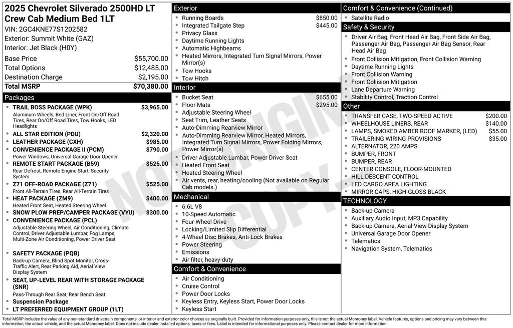 Used 2025 Chevrolet Silverado 2500 LT w/ Trail Boss Package image 6