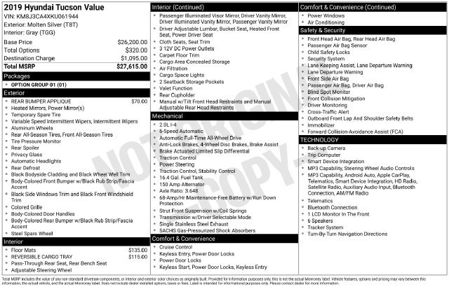 Used 2019 Hyundai Tucson Value AWD/4WD image 9