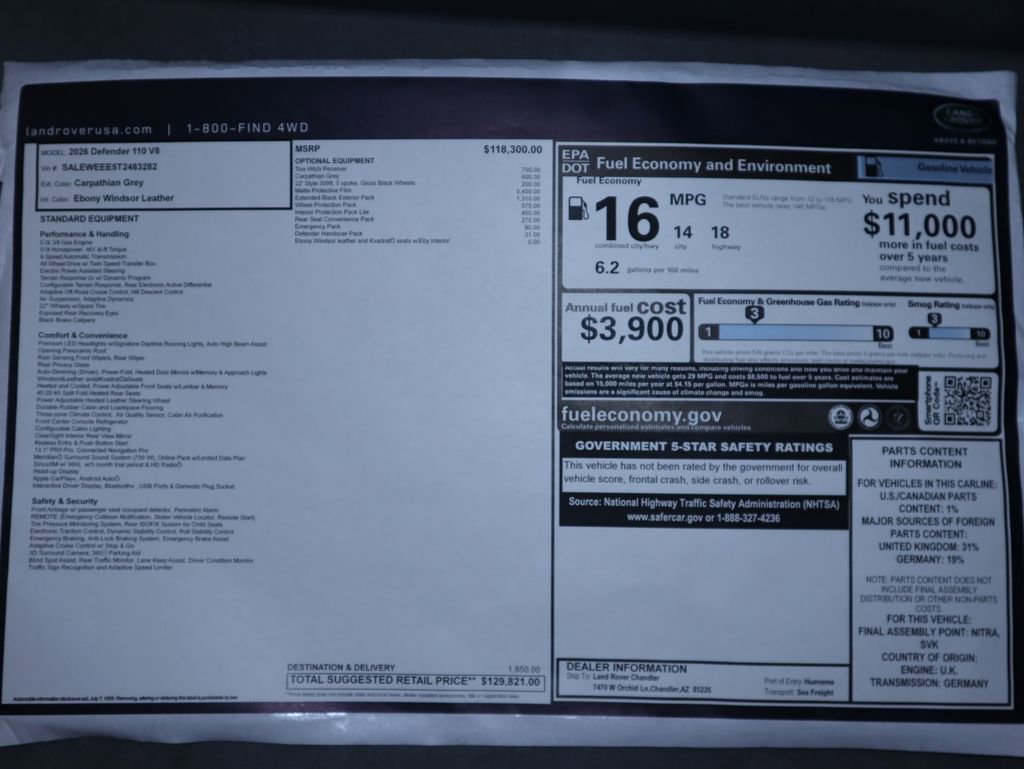 New 2026 Land Rover Defender 110 V8 image 9
