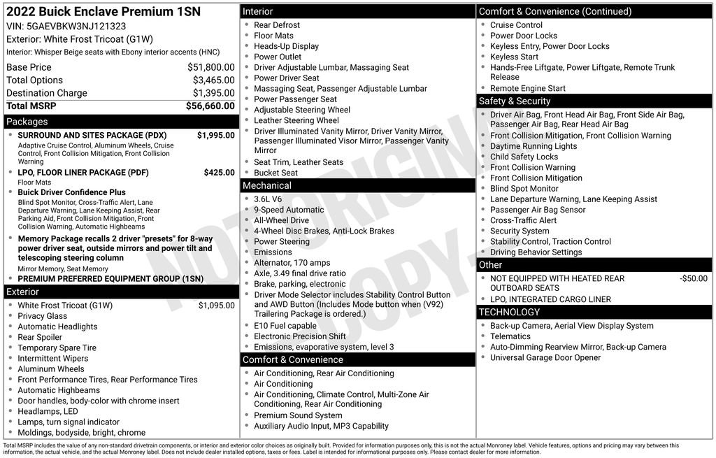 Used 2022 Buick Enclave Premium w/ Surround and Sites Package image 4