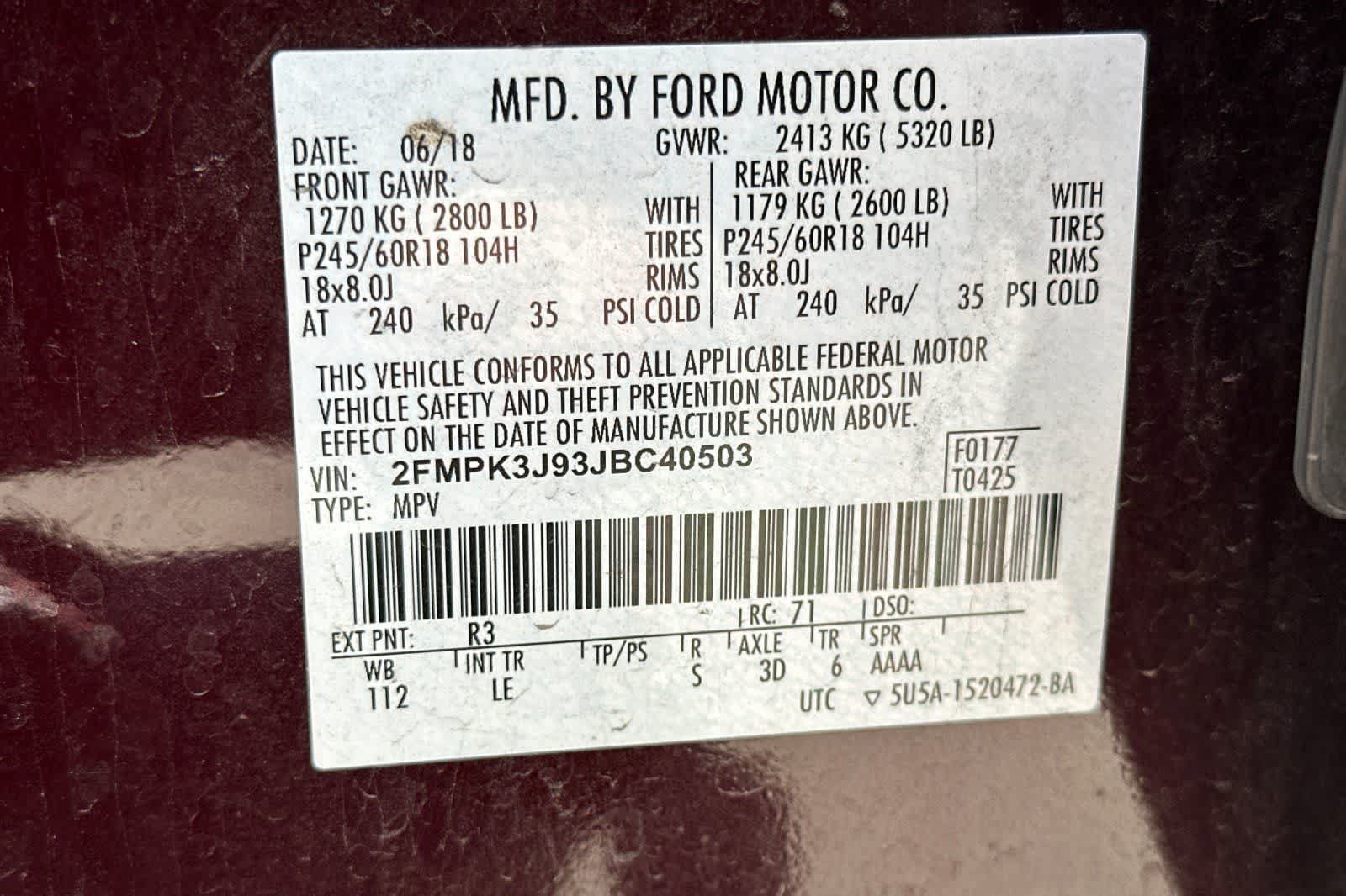 Used 2018 Ford Edge SEL w/ Equipment Group 201A FWD image 30