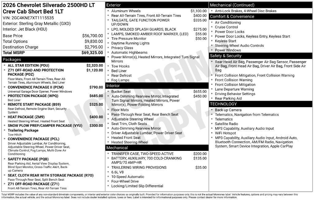 Used 2026 Chevrolet Silverado 2500 LT w/ All Star Edition AWD/4WD image 31