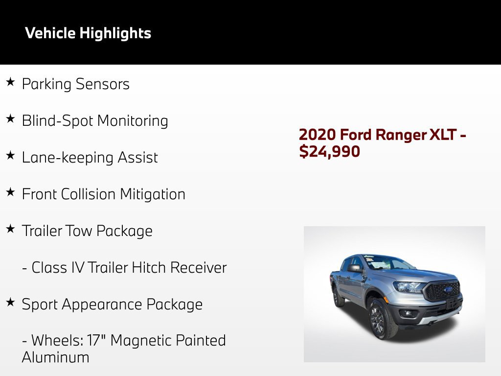 Used 2020 Ford Ranger XLT w/ Equipment Group 301A Mid AWD/4WD image 46