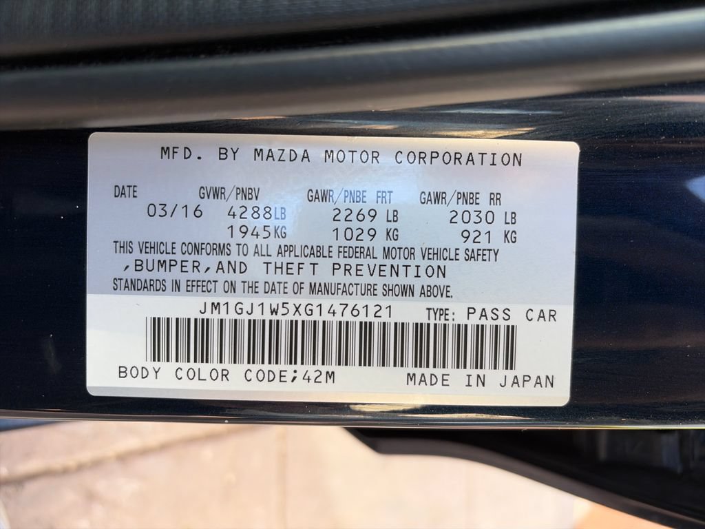 Used 2016 MAZDA MAZDA6 Grand Touring w/ GT Technology Package FWD image 32