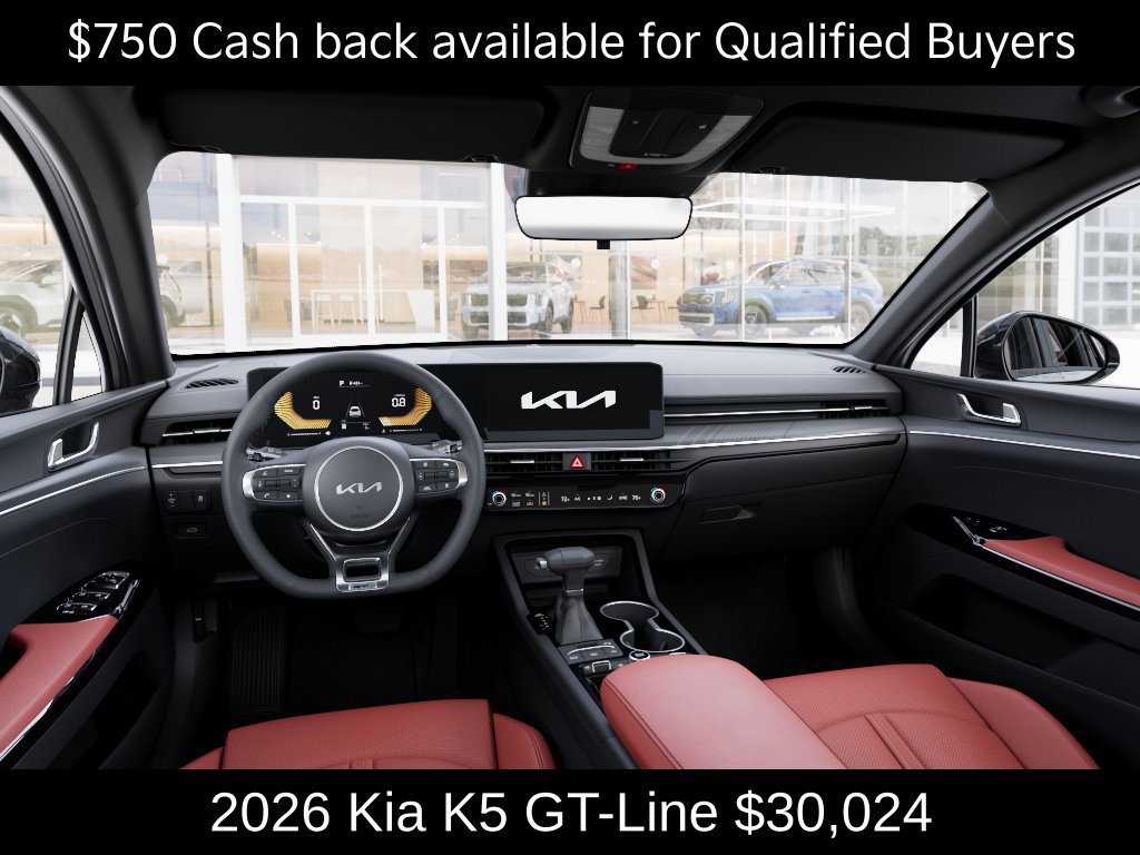 New 2026 Kia K5 GT-Line w/ GT-Line Red Interior Package AWD/4WD image 14