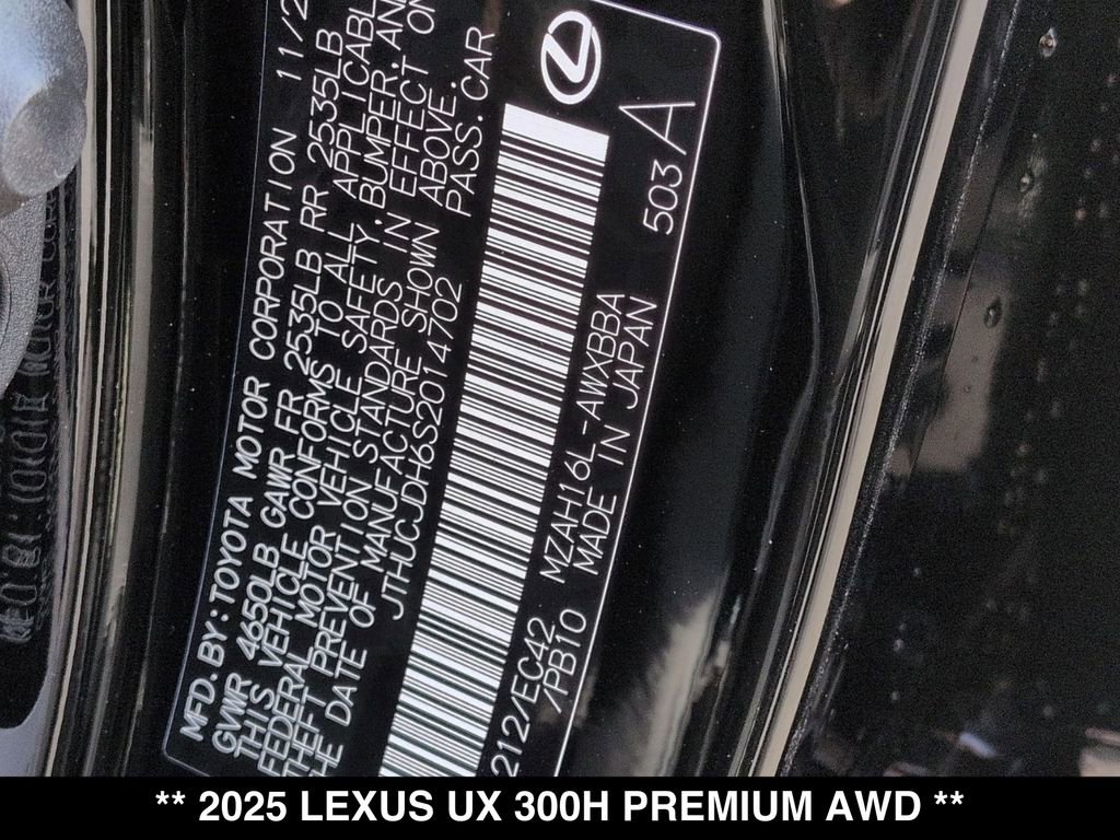 New 2025 Lexus UX 300h AWD w/ Cold Area Package image 20