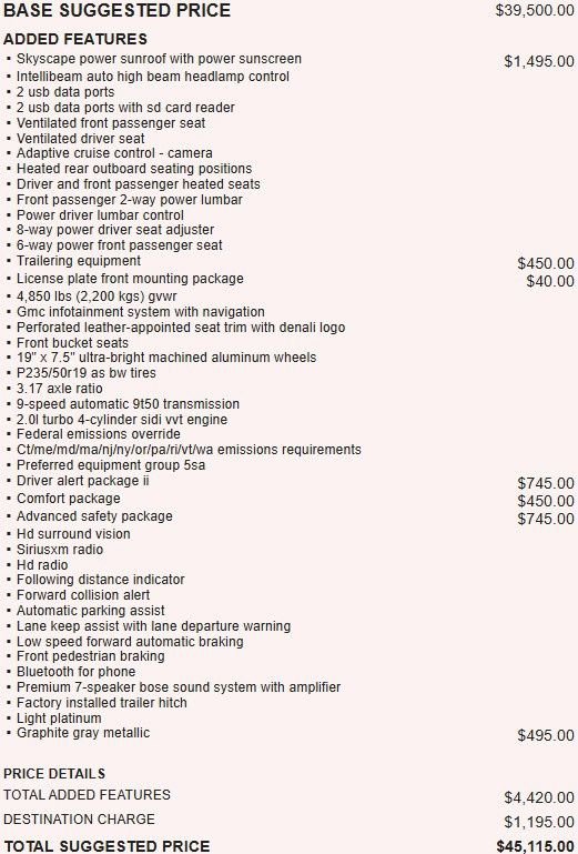 Used 2019 GMC Terrain Denali w/ Advanced Safety Package image 2