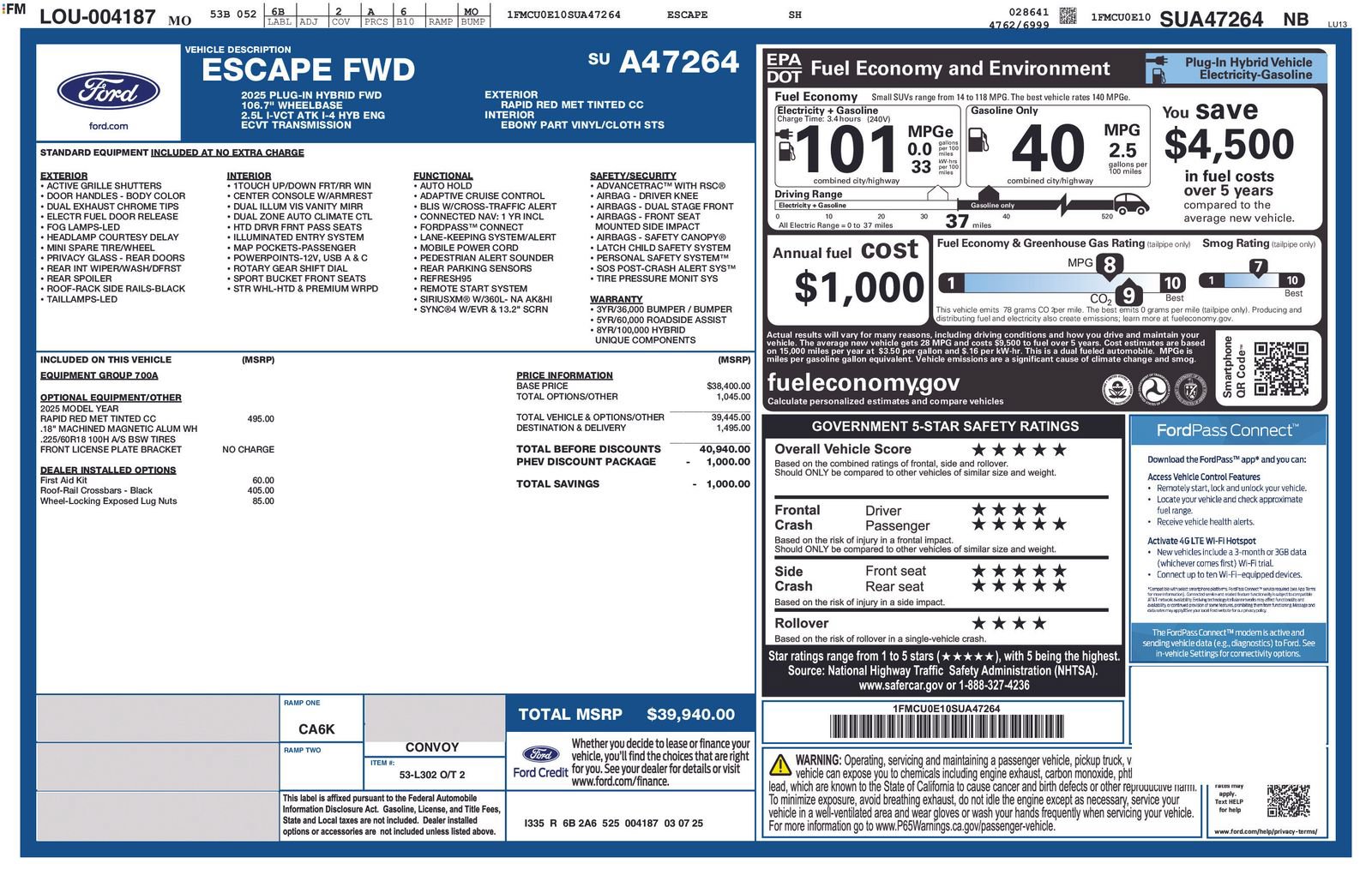 New 2025 Ford Escape SE FWD image 26