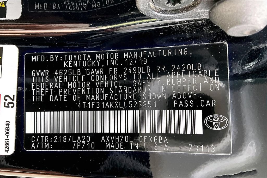 Used 2020 Toyota Camry XLE w/ Sunroof Package FWD image 30