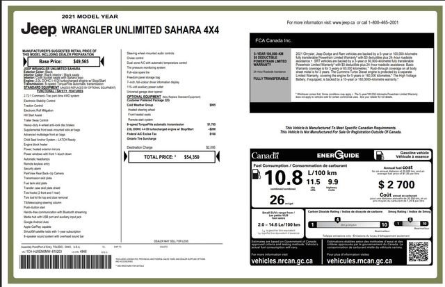 Used 2021 Jeep Wrangler Unlimited Sahara w/ Cold Weather Group image 15